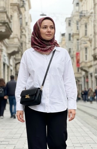 Karaca Katoenen Sjaal Met Patroon 81091-12 Mosterd Terracotta 81091-12