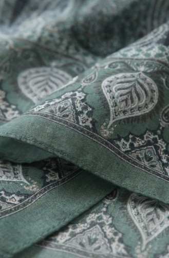 Karaca Katoenen Sjaal Met Patroon 81091-13 Groen 81091-13