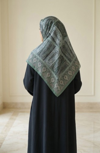 Karaca Katoenen Sjaal Met Patroon 81091-13 Groen 81091-13