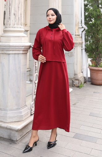 Button-Down Dress Suit 4609-02 Burgundy 4609-02