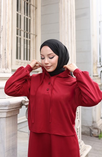 Button-Down Dress Suit 4609-02 Burgundy 4609-02