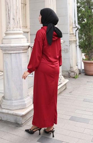 Button-Down Dress Suit 4609-02 Burgundy 4609-02