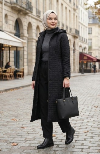 Steppjacke In Übergröße 6239-01 Schwarz 6239-01