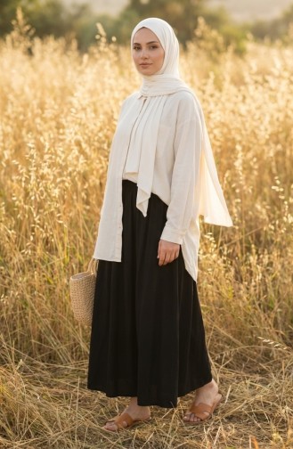 Beli Lastikli Rahat Kesim Etek 0227-03 Siyah