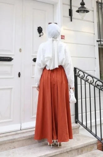 Beli Lastikli Rahat Kesim Etek 0227-07 Taba