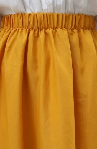 Jupe Taille élastique Coupe Décontractée 0227-08 Moutarde 0227-08