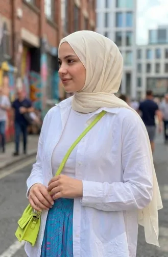 Jupe Turquoise à Taille élastique Et Coupe Décontractée 0227E-01