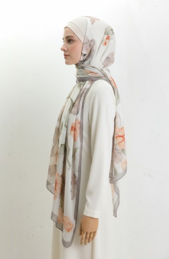 Patterned Shawl 1008-04 Mink Terracotta 1008-04