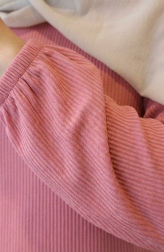 Piliseli Tesettür Elbise 2186-01 Pudra 2186-01