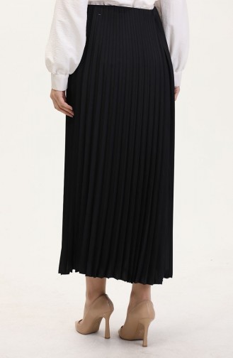 Geplooide Rok 0027-03 Zwart 0027-03