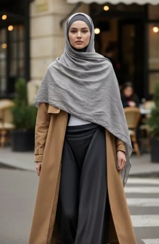 شال بامبو كراس 1005-01 رمادي 1005-01