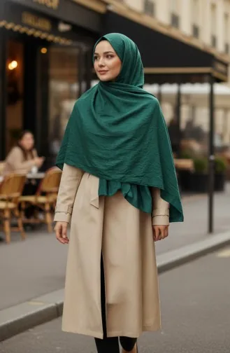 Bambu Kraş Şal 1005-02 Zümrüt Yeşili