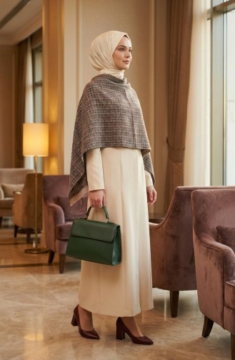 Omuz Şal 1106-02 Gri Bej