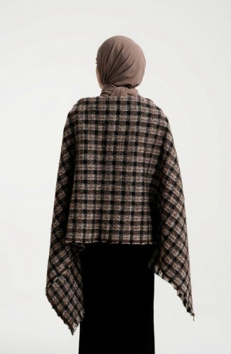 Shoulder Shawl 3013-01 Brown Black 3013-01