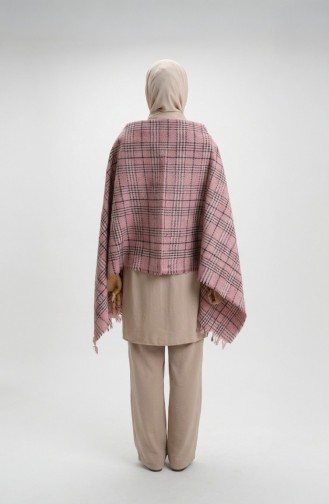 Schulterschal 3014-01 Rosa Schwarz 3014-01