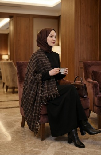 Shoulder Shawl 3015-01 Brown 3015-01