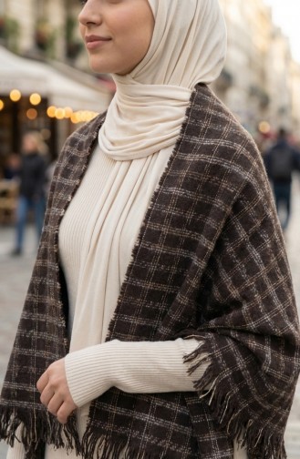 Shoulder Shawl 3015-01 Brown 3015-01