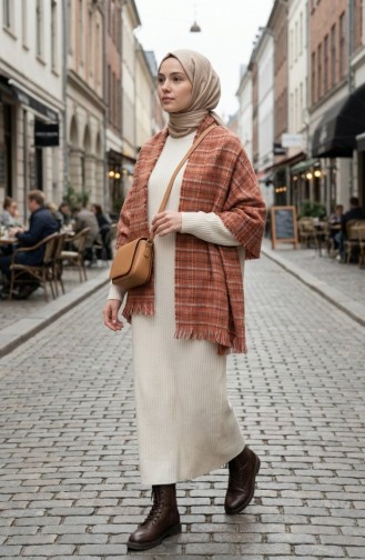 Schulterschal 3016-01 Terrakotta 3016-01