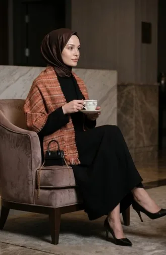 Omuz Şal 3016-01 Kiremit