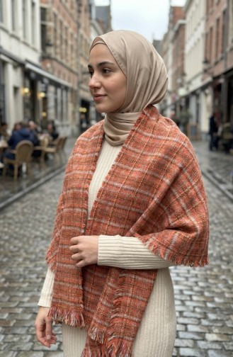 Schoudersjaal 3016-01 Terracotta 3016-01