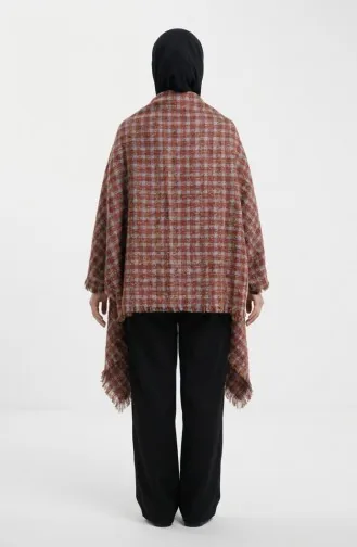 Shoulder Shawl 3027-01 Terracotta Grey 3027-01