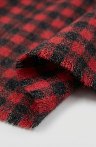 Shoulder Shawl 3028-01 Red Black 3028-01