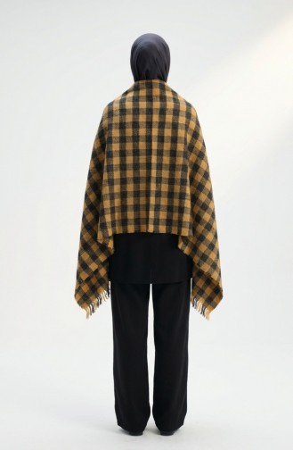 Shoulder Shawl 3031-01 Mustard Navy 3031-01