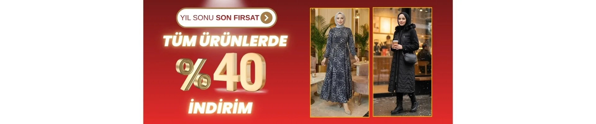 Yıl sonu son fırsat tüm ürünlerde %40 indirim