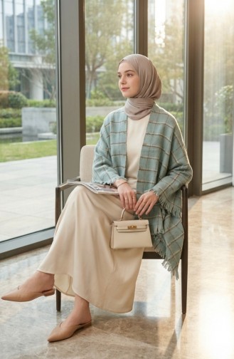 Schoudersjaal 3017-01 Lichtgroen 3017-01