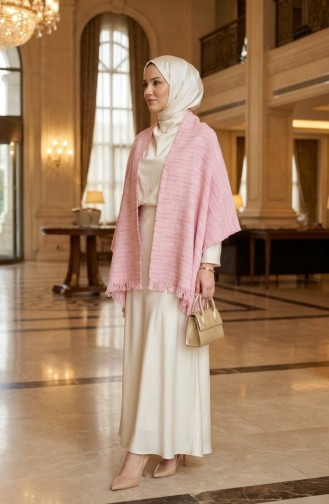 شال كتف 3018-01 وردي 3018-01