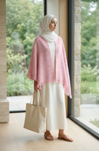 شال كتف 3018-01 وردي 3018-01