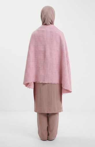 شال كتف 3018-01 وردي 3018-01