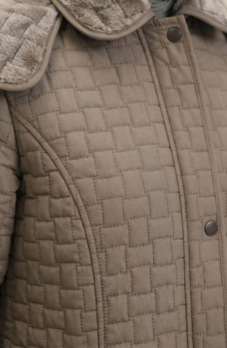 Plus Size Steppjacke Mit Kapuze 6132-04 Nerz 6132-04