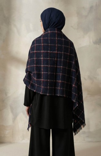Shoulder Shawl 3032-01 Navy Blue 3032-01