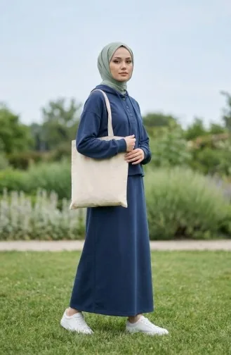 Tailleur-pantalon Boutonné 4609-01 Bleu Marine 4609-01