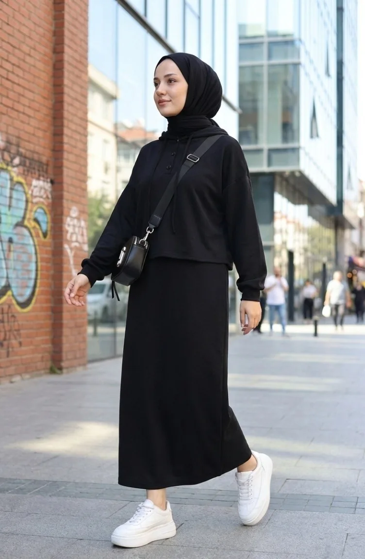 Tailleur-robe Boutonné 4609-04 Noir 4609-04