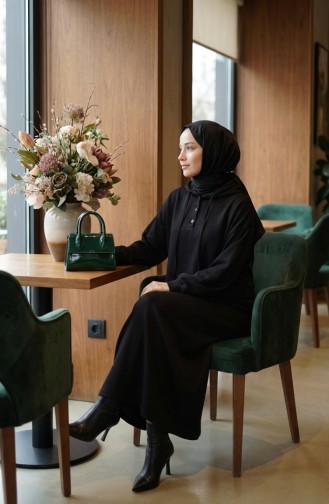 Düğmeli Takım Elbise 4609-04 Siyah