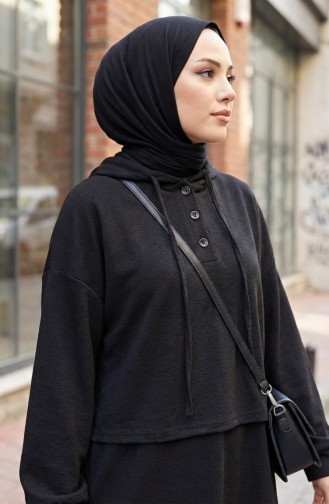 Düğmeli Takım Elbise 4609-04 Siyah