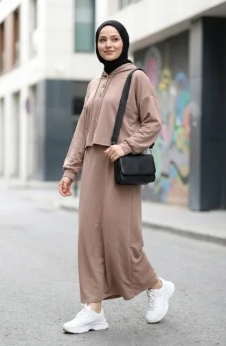 Tailleur-robe Boutonné 4609-05 Vison 4609-05