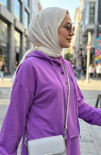 Buttoned Dress Suit 4609-06 Lilac 4609-06