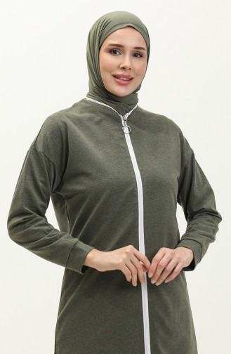 Fermuarlı Eşofman Takım 3044-09 Haki