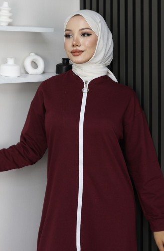 بدلة رياضية بسحاب 3044-16 أحمر قرمزي 3044-16