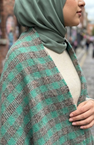 Shoulder Shawl 3001-01 Green Brown 3001-01