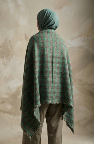 Shoulder Shawl 3001-01 Green Brown 3001-01