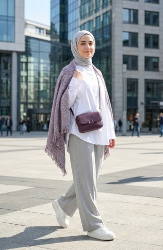 Schoudersjaal 3005-01 Lila 3005-01