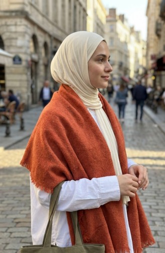 Schoudersjaal 3008-01 Terracotta 3008-01