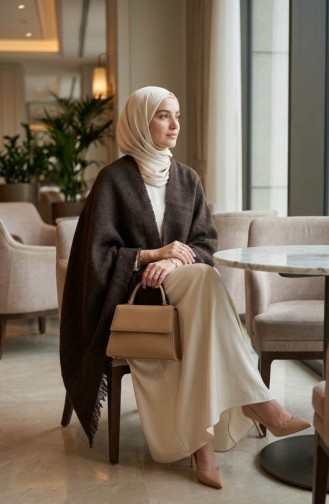 Shoulder Shawl 3011-01 Brown 3011-01