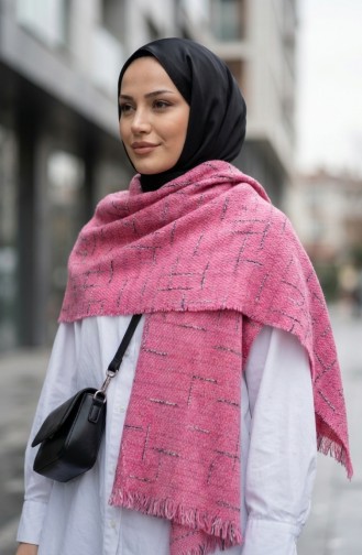 شال كتف 3019-01 وردي 3019-01