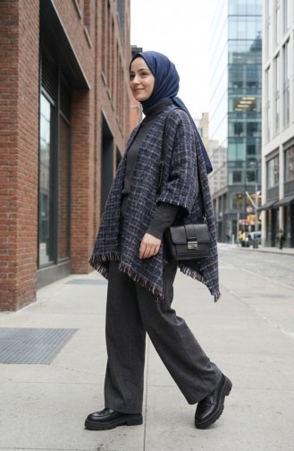 Omuz Şal 3022-01 Lacivert