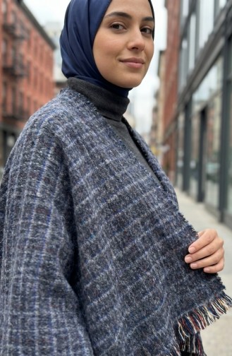 Shoulder Shawl 3022-01 Navy Blue 3022-01